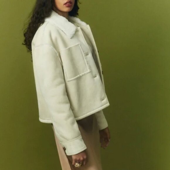 Reformation Arlington Jacket Cream - Size XS - Picture 2 of 3